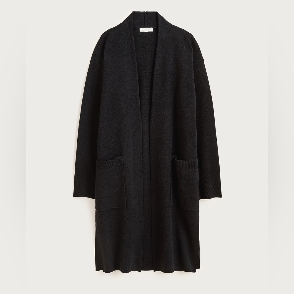 J Crew Long sweater blazer with side slits CN227